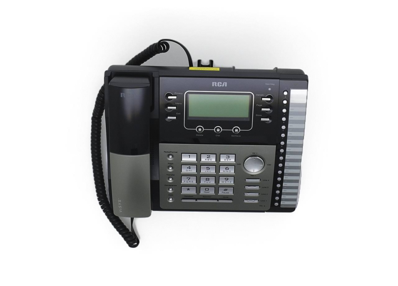 RCA ViSYS 25424RE1 Phone - 4-line - Black/Silver