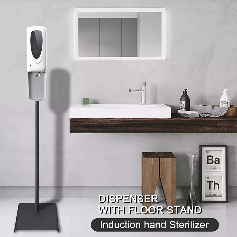 Automatic Hand Sanitizer Dispenser with Floor Stand and Drip Catcher, Touchless Hand Sanitizer Station Refillable with Gel and Liquid Bottles for School Office Hospital 1000ML(Spray)