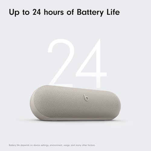 Beats Pill - Portable Bluetooth Speaker- Up to 24H Battery Life, Water Resistant, Bluetooth, Apple & Android Compatible, Seriously Loud Sound for Home, Outdoor and Travel- Champagne Gold