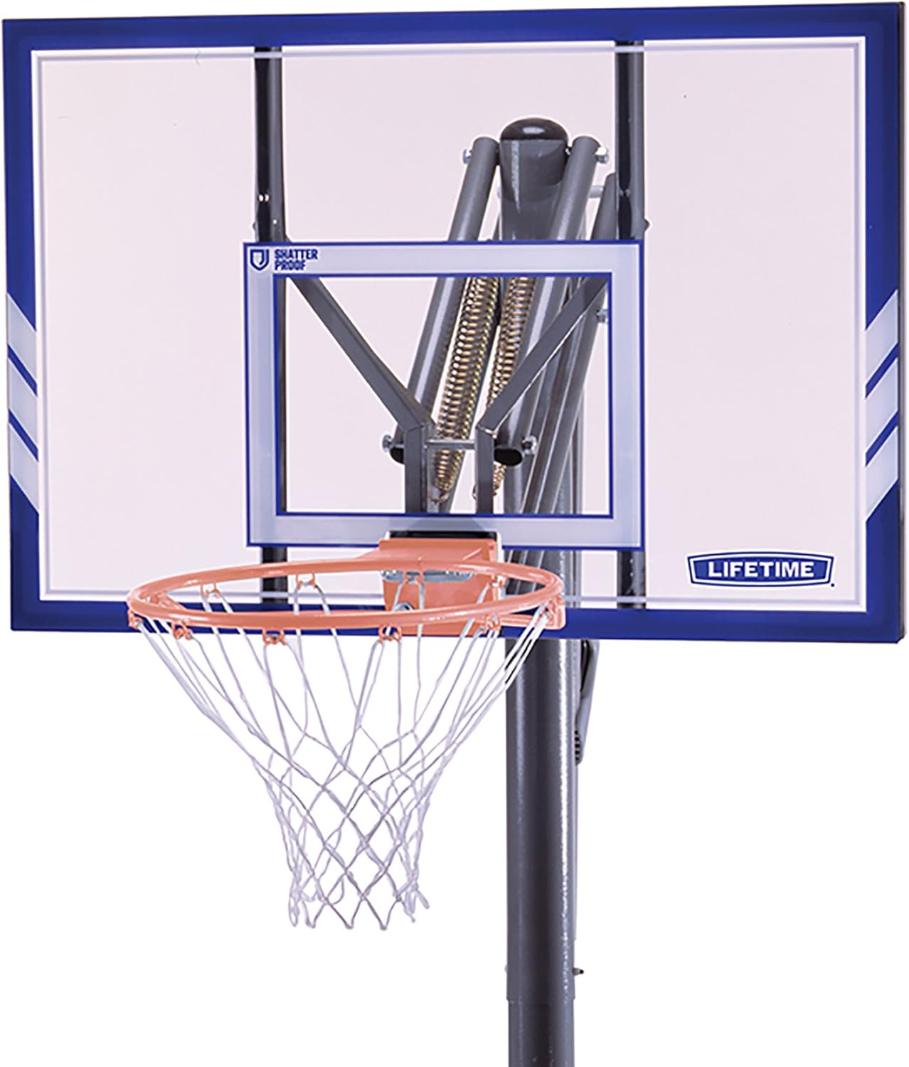 Lifetime 71546 Portable Basketball System, 44 Inch Shatterproof Backboard