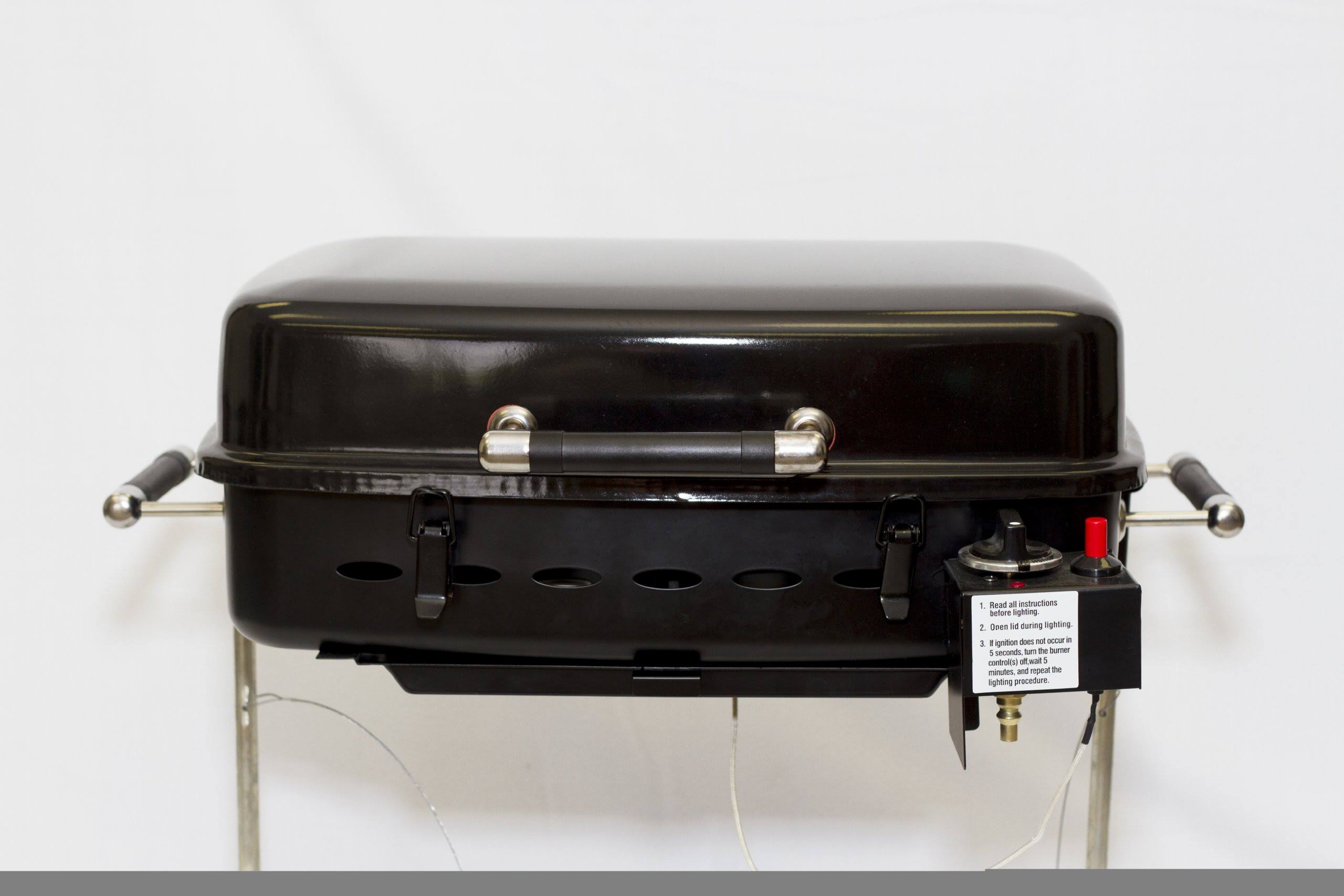 Flame King RV Mounted BBQ - Motorhome GAS Grill - 214 Sq inch Cooking...