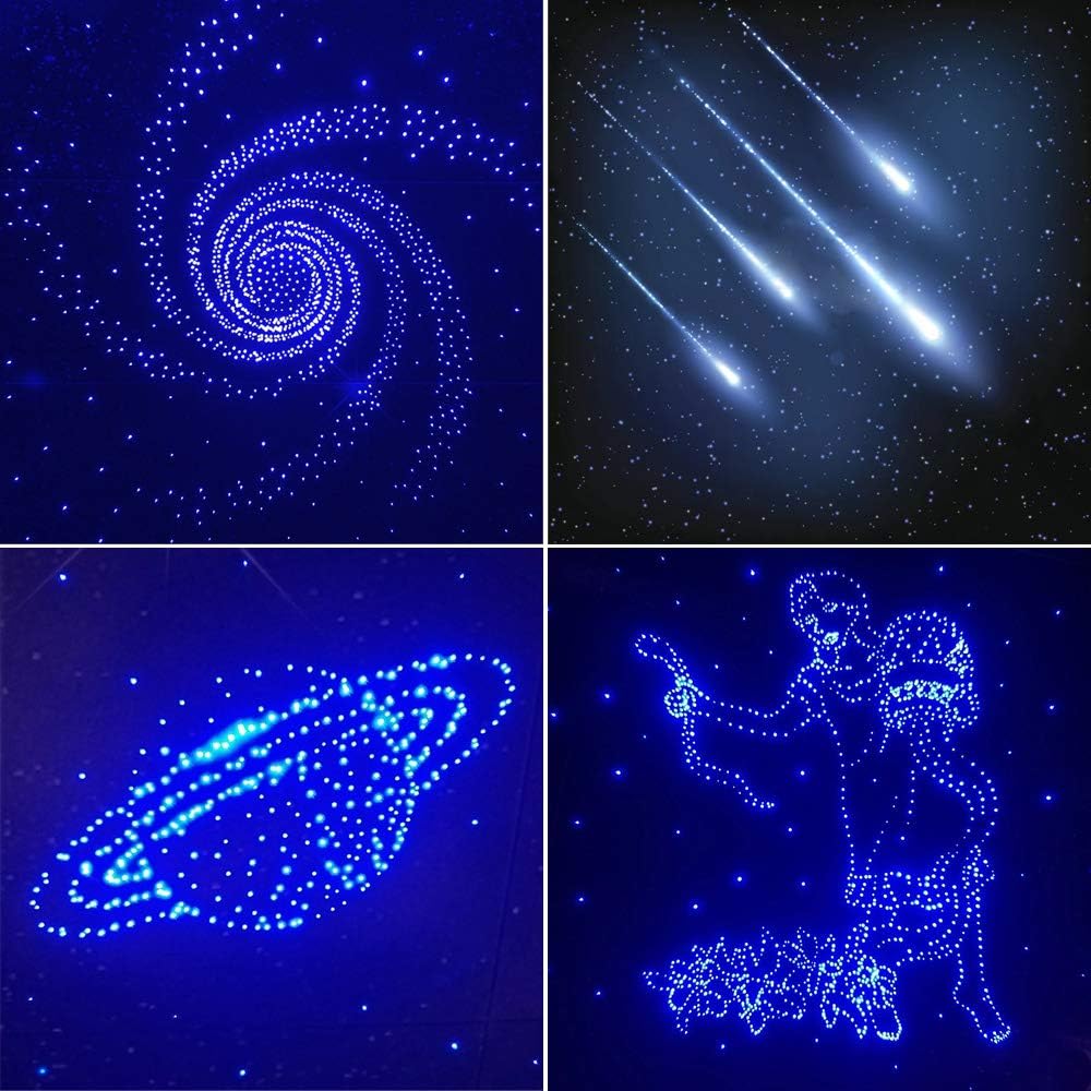 AKEPO Car Home Use 32W RGBW Twinkle+ Sound Activated+ APP Fiber Optic Lights Kit Star Ceiling Sky Light with Total 800pcs in 13.1ft/4m + 9.8ft/3m Long Optical Fiber Cable for Indoor or Interior Decor