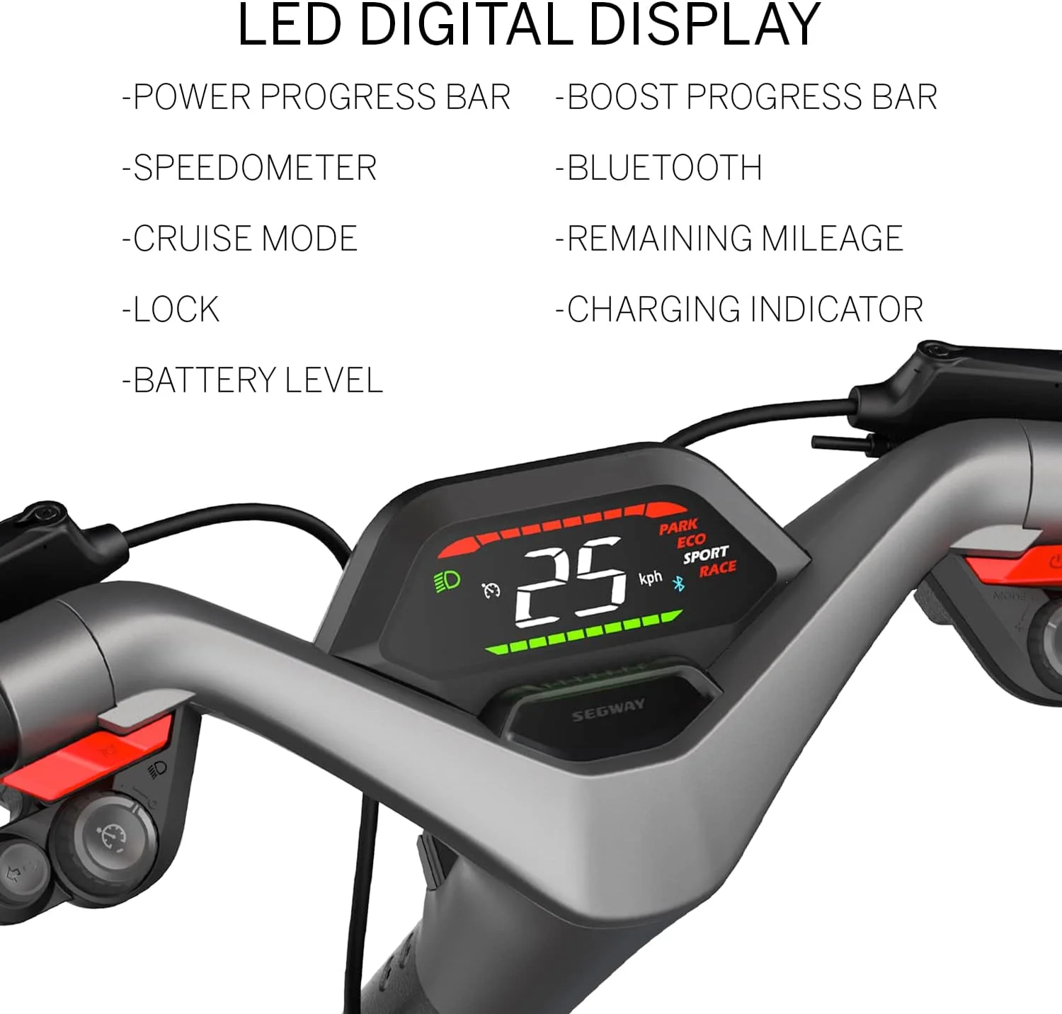 Segway SuperScooter GT1, 3000W Motor, 43.5 Miles Long Range, Dual Suspension, 11" Tires, Foldable, Adults