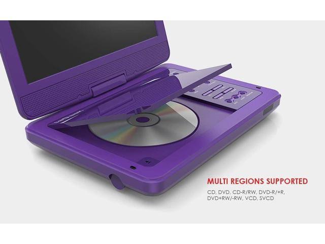ieGeek 12.5x22 Portable DVD Player, Car Travel DVD Players with 5 Hrs Rechargeable Battery, Region-Free Video Player with HD Swi