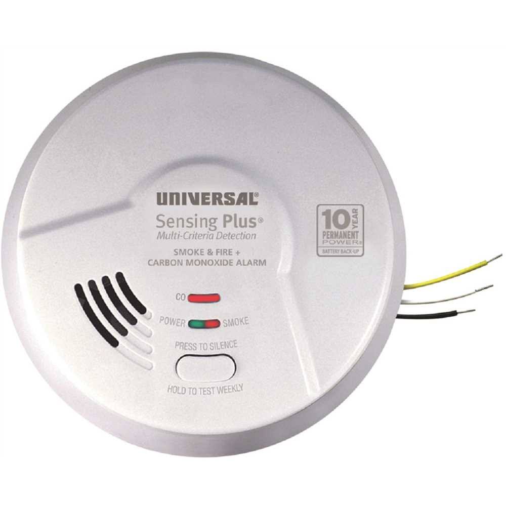 Universal Security Instruments AMIC1510SB Combination 3-in-1 Hardwired Smoke Fire u0026 Co Alarm Detector