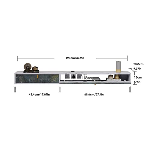Floating TV Stand Cabinet Wall Mounted Tv Unit Wall Mounted Media Console,Floating Tv Stand Component Shelf,Set-Top Box Shelf,for Living Room Bedroom Apartment
