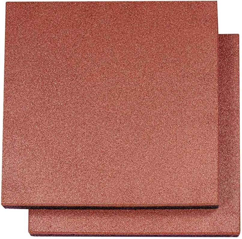 RevTime Easy-DIY Ultra Thick Interlocking Outdoor Rubber Tiles 20" x 20" x 1 3/4&rdquo;, 45mm Thick for Playground, Outdoor Gym Floor, Sports Deck, Backyard Play Area (Pack of 2) Red