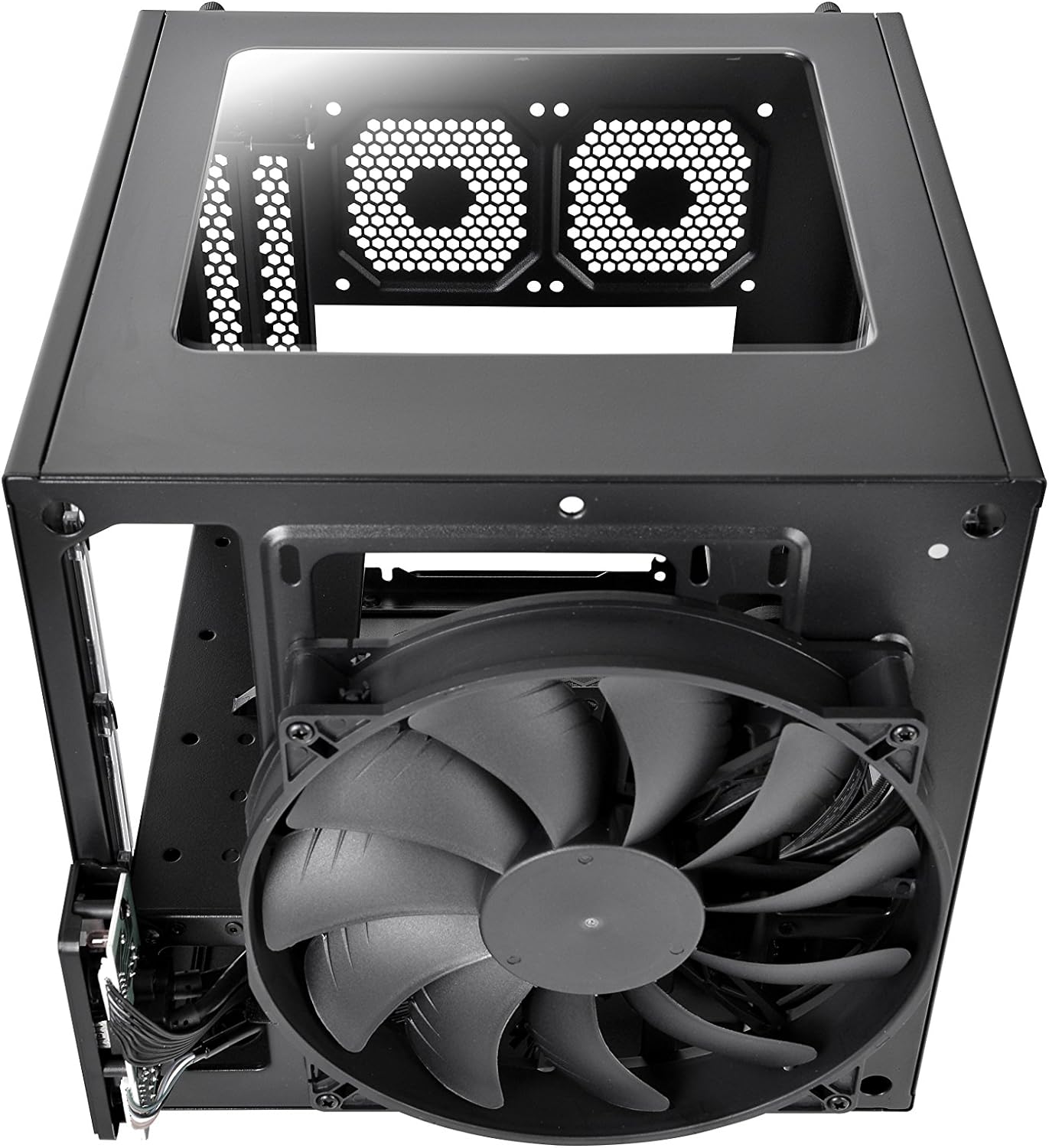 Thermaltake Core V1 SPCC Mini ITX Cube Gaming Computer Case Chassis, Interchangeable Side Panels, Black Edition, CA-1B8-00S1WN-00