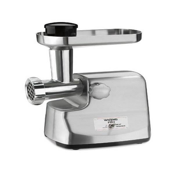 Waring Pro MG855 Professional Die-Cast Metal Housing Meat Grinder, Brushed Stainless Steel