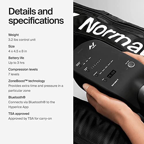 Hyperice Normatec 3 - Recovery System with Patented Dynamic Compression Massage Technology (Normatec 3 Standard Size Legs) FSA-HSA Approved