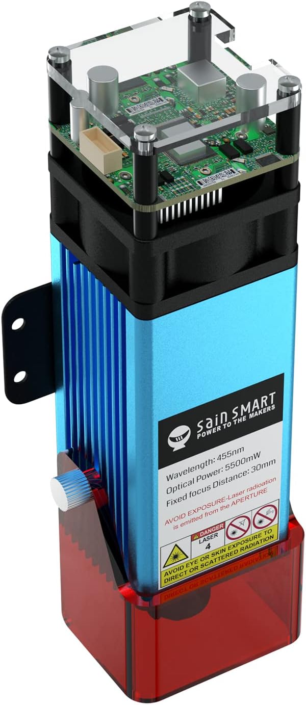 Genmitsu CFL55 Compressed Spot Laser Module, 0.1mm*0.1mm Laser Spot, 5.5W FAC Laser Module for Genmitsu 3020-PRO MAX V2, 3030-PROVer MAX, PROVerXL 4030, 4030V2 & 4040-PRO, 4040 Reno CNC Router