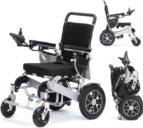 12 Miles Long Travel Range, Electric Wheelchair for Adults Folding Control Intelligent Power Wheelchairs Lightweight All Terrain Motorized Wheelchair for Seniors Portable