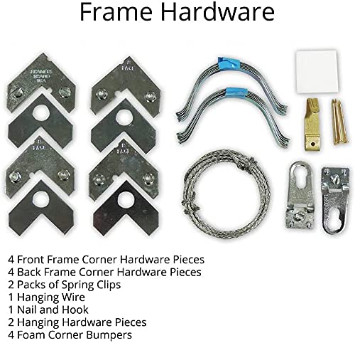 22 x 42 1/2 Satin Black Metal Frame (Ashford) 22x42.5 inches