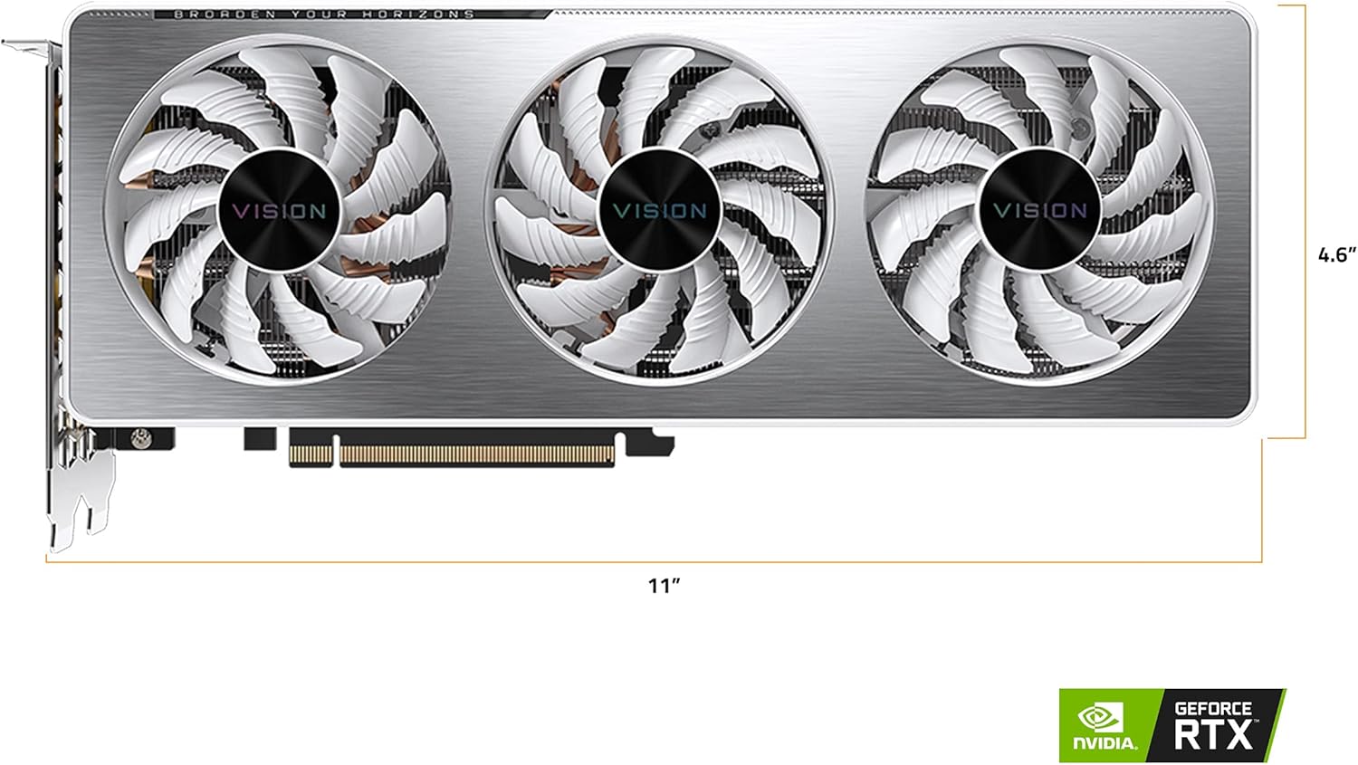 GIGABYTE GeForce RTX 3060 Ti Vision OC 8G Graphics Card, WINDFORCE 3X Cooling System, LHR, 8GB 256-bit GDDR6, GV-N306TVISION OC-8GD REV2.0 Video Card