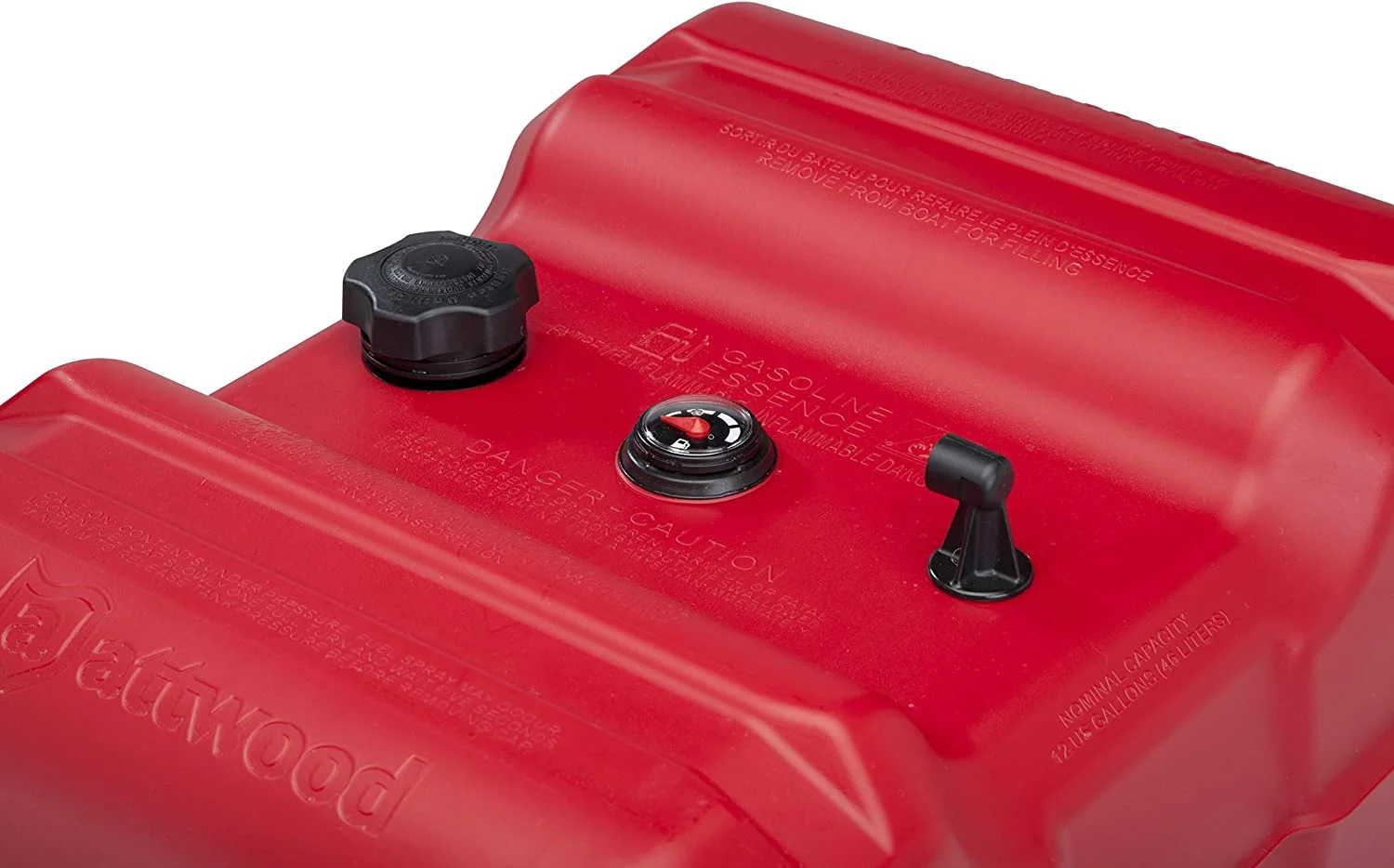 12 Gallon Low-Profile Portable Fuel Tank with Gauge