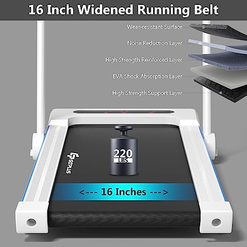Goplus 3-in-1 Treadmill with Large Desk, 2.25HP Folding Electric Treadmills, LED Display, Remote Control, Blue Tooth Speakers, Walking Jogging Machine for Home/Office Use