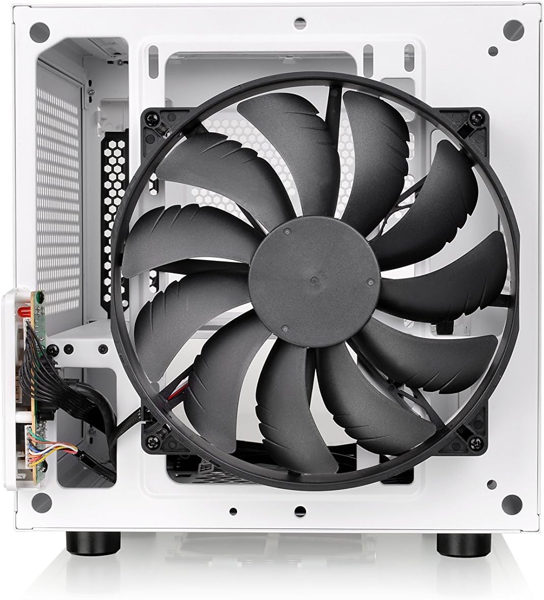 Thermaltake Core V1 Snow Edition SPCC Mini ITX Cube Computer Chassis CA-1B8-00S6WN-01, White