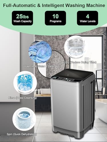 KRIB BLING Full Automatic Washing Machine with LED Display