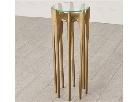 Global Views Aquilo Accent Table - Antique Brass