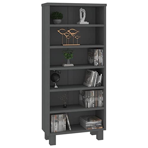 CD Cabinet Light Gray 17.7"x7.1"x39.4" Solid Wood Pine Storage Cabinet Media Cabinet Display Cabinet Suitable for Patio, Living Room, Bedroom.