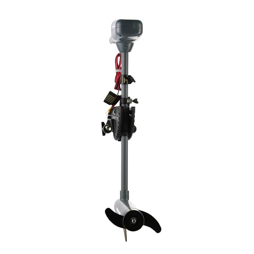 Newport Kayak Series 55lb Thrust Transom Mounted Saltwater Electric Trolling Motor w/LED Battery Indicator (24" Shaft)