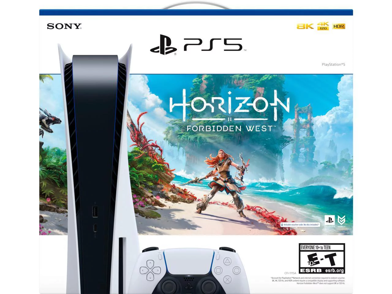 PlayStation_PS5 Video Game Console (Disc Edition) – Horizon Forbidden West Bundle, Cefesfy