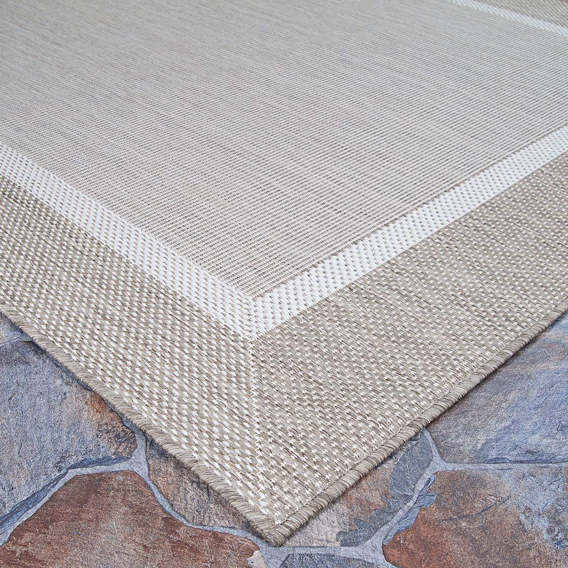 Couristan Recife Stria Texture Indoor/Outdoor Area Rug, 5'10" x 9'2", Champagne-Taupe