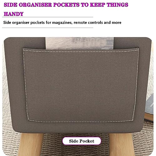 Rectangle Foot Stool, Sofa Stool Footstool with Padded Seat, Footrest Small with Solid Wood Legs, Shoe Changing Stool, for Hallway Office Lounge Dorm Room