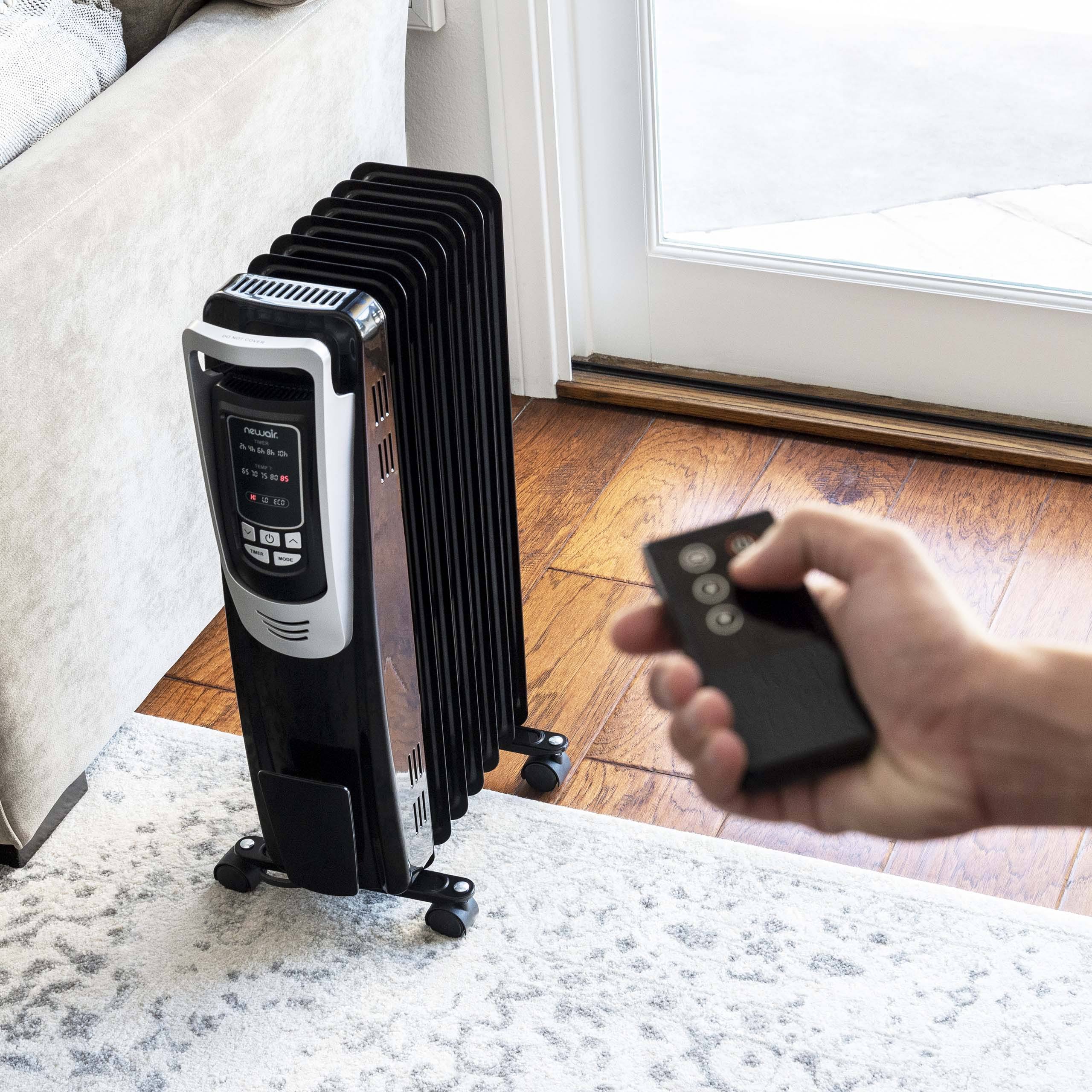 NewAir AH-450B Electric Oil-Filled Radiator Heater, Black
