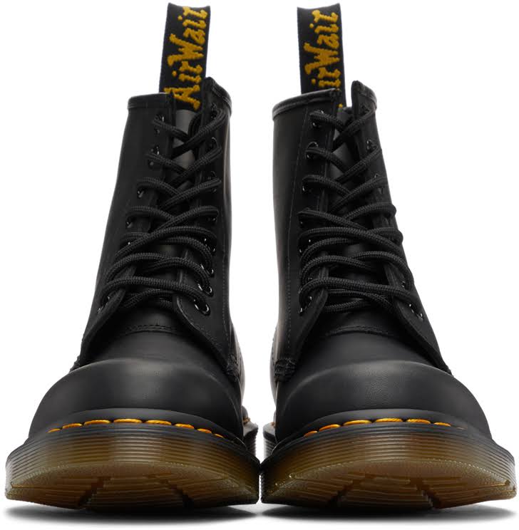 Dr. Martens Black Greasy 1460 Boots