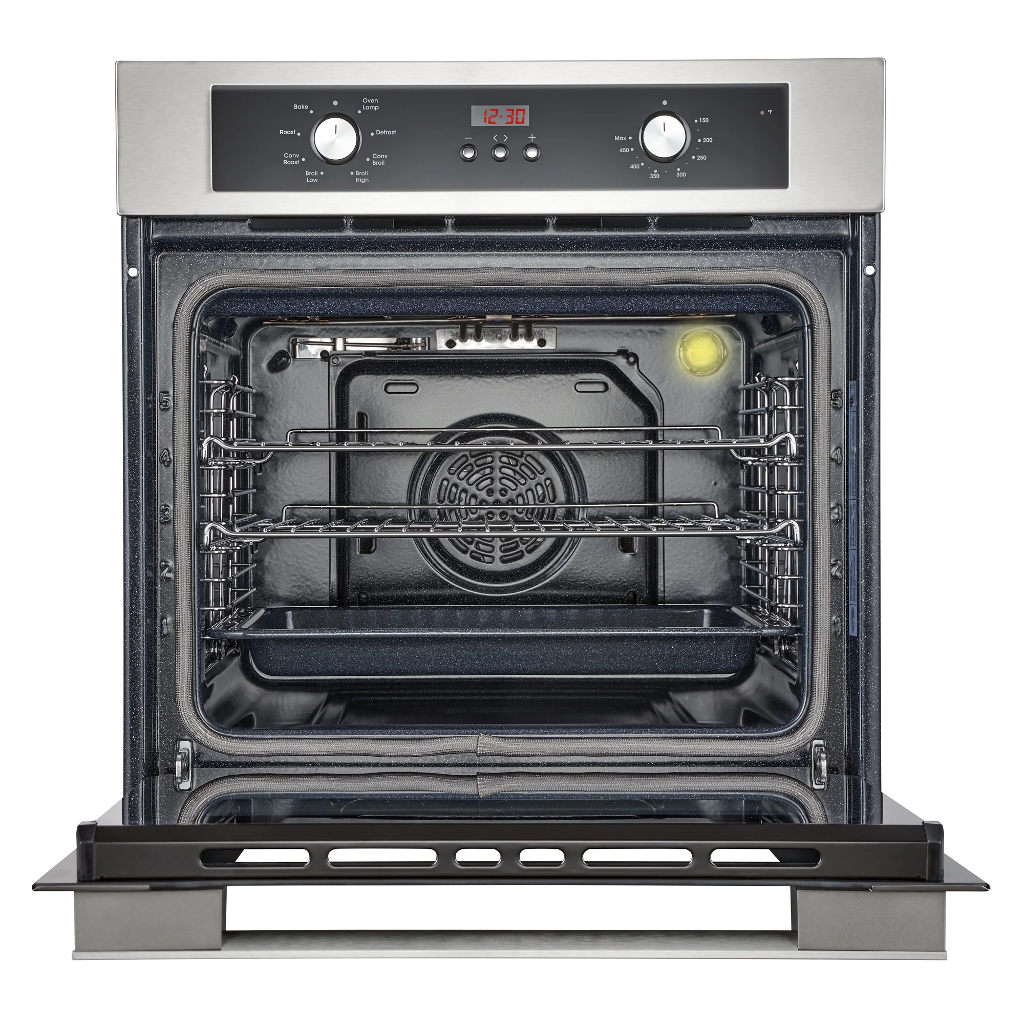 Cosmo 5 Piece Kitchen Appliance Package With 30" Electric Cooktop 30" Wall Mount Range Hood 24" Single Electric Wall Oven 30" Over-The-Range Microwave & French Door Refrigerator