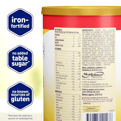 Enfamil Infant Formula, Milk-based Baby Formula with Iron, Omega-3 DHA & Choline, Powder Can, 21.1 Oz (Pack of 4)