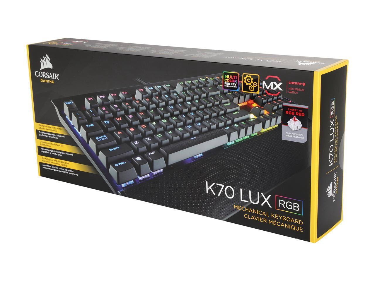 Corsair K70 Lux Cherry MX RGB Red Mechanical Gaming Keyboard