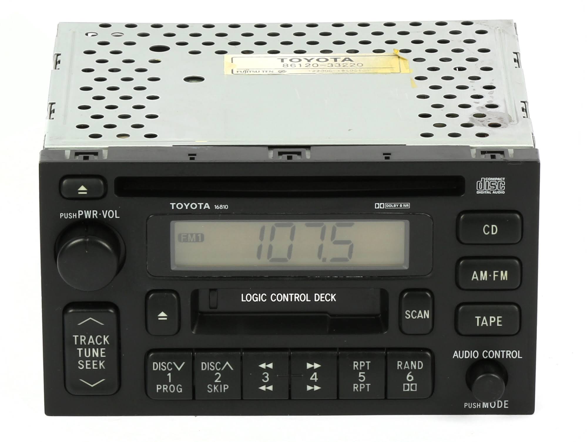 1999 Toyota Camry Avalon Solara Am FM Radio CD Cassette 86120-33220 Face 16810