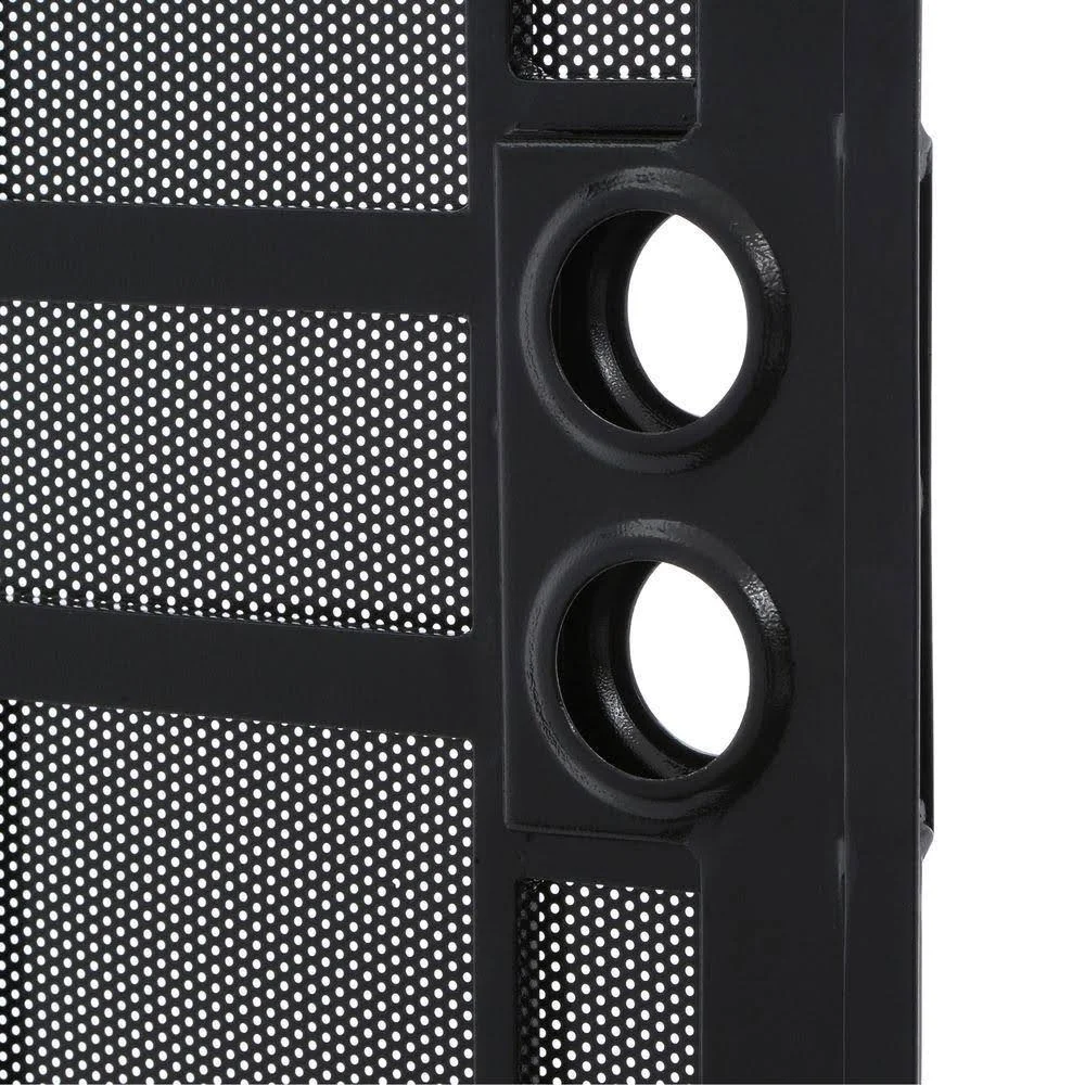 Titan 36 in. x 80 in. ArcadaMax Black Surface Mount Outswing Steel Security Door with Perforated Metal Screen, IDR06400364002