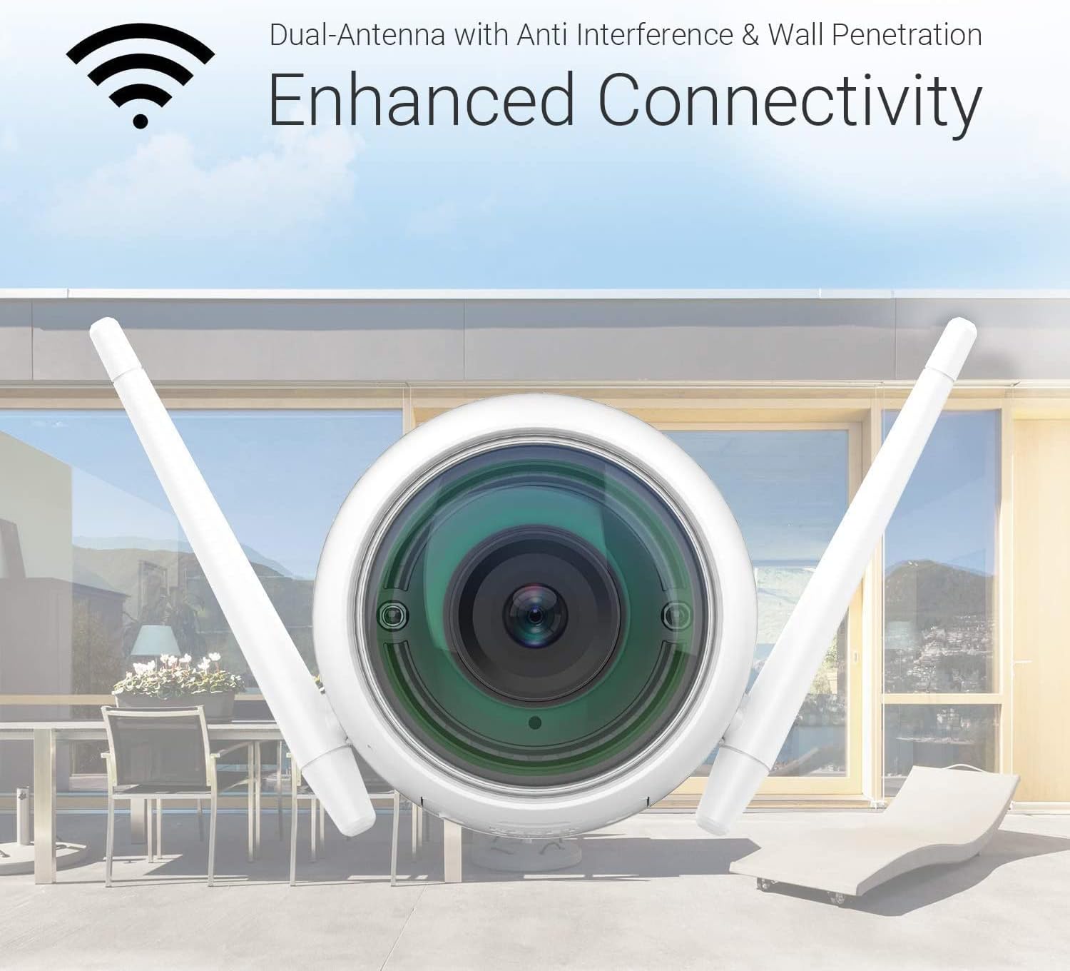 EZVIZ Security Camera Outdoor 1080P WiFi, 100ft Night Vision, Weatherproof, Smart Motion Detection Zone, 2.4GHz WiFi Only(C3WN, 3 Packs)