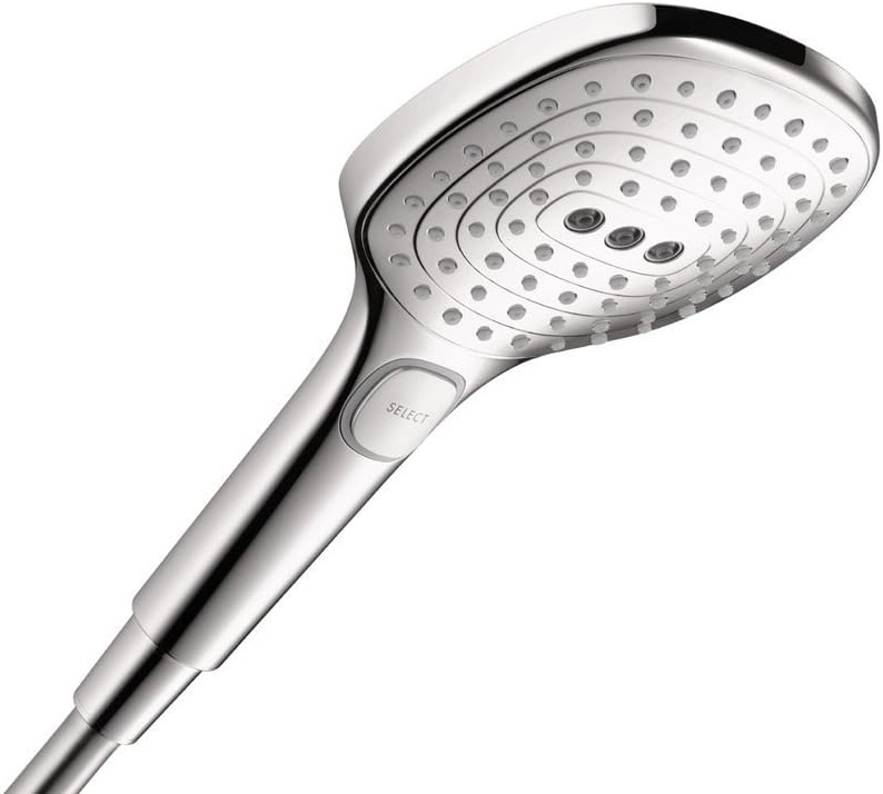 hansgrohe Raindance Select E Easy Install 5-inch Handheld Shower Head Modern 3 RainAir, Rain, Whirl 26521001