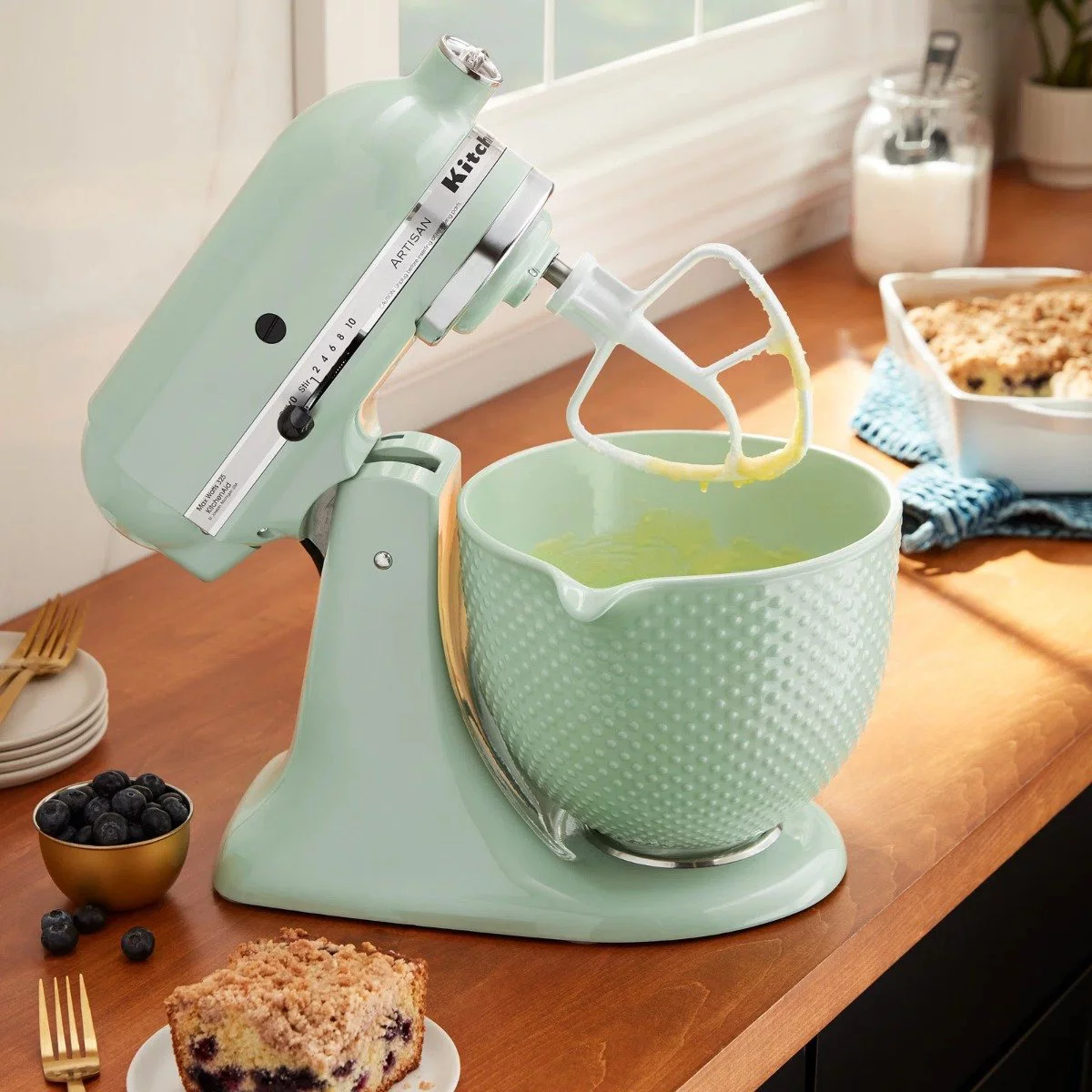 KitchenAid 5-Quart Dew Drop Ceramic Bowl | Fits 4.5-Quart & 5-Quart KitchenAid Tilt-Head Stand Mixers