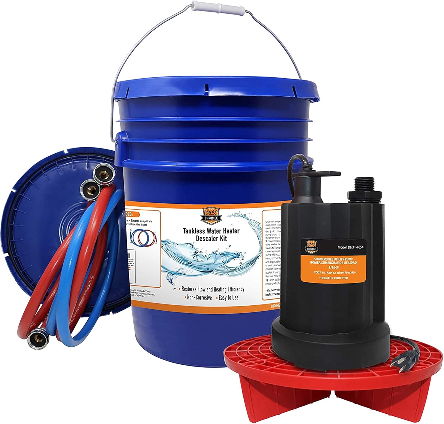 Chromex Tankless Heater Descaler Kit - Just Add Vinegar or Your Own Descaler