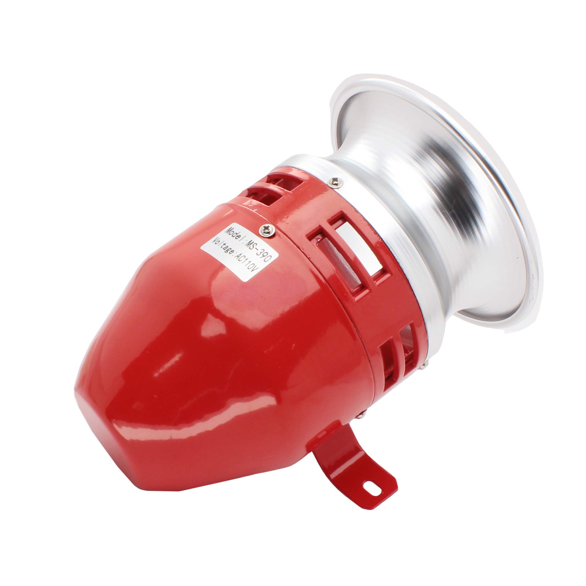 Shopcorp MS-390, 110V Industrial Motor Alarm Bell Horn Sound Buzzer Siren, Decibel Security (112 Decibels)
