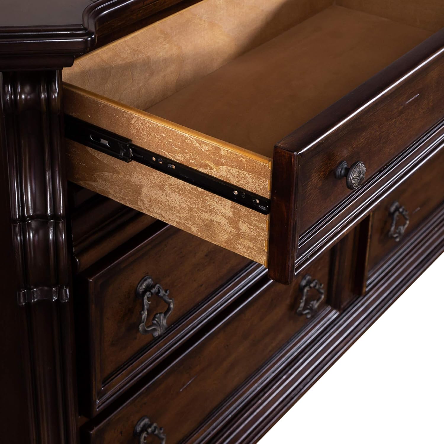 Liberty Furniture Industries Arbor Place 8 Drawer Double Dresser, 68" x 19" x 40", Brownstone Finish