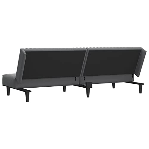 Sofas & Couches 2-Seater Sofa Bed Dark Gray Velvet,Versatile Sofa Bed with Velvet Upholstery and Convertible Design for Living Rooms, Apartments, and Offices Living Room Furniture