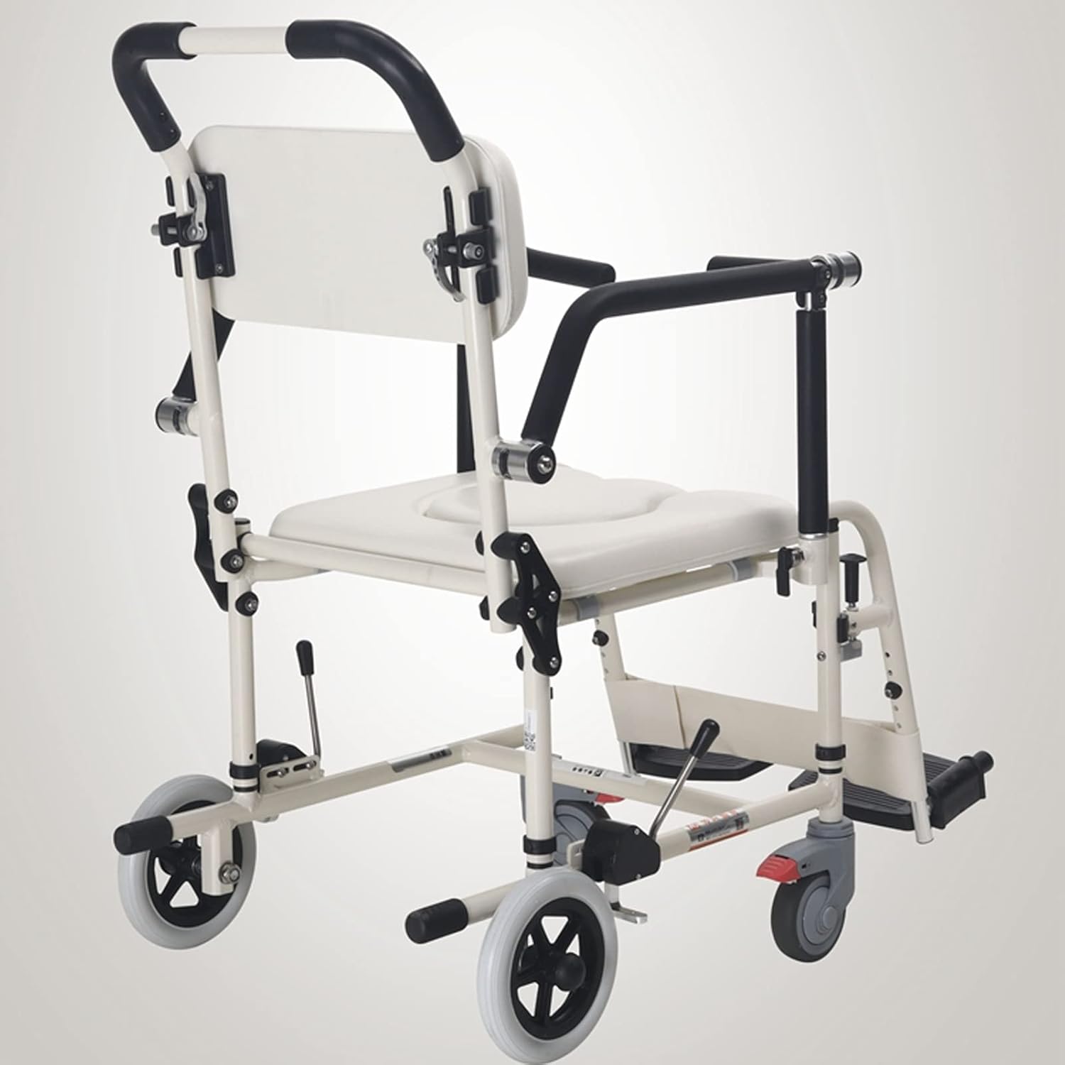 Bedside Toilet, Rolling Shower Wheelchair, Elderly Patient Transfer Chair, Suitable for Nursing Homes, Hospitals