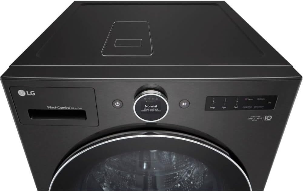 LG WM6998HBA Ventless Washer/Dryer Combo LG WashCombo All-in-One 5.0 cu. ft. Mega Capacity with Inverter HeatPump Technology and Direct Drive Motor
