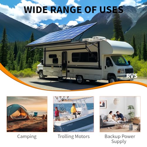 12V 300Ah LiFePO4 Lithium Battery, Built-in 200A BMS with 6000+ Deep Cycles Rechargeable 3840Wh Lithium Battery for RV Solar Marine Solar Panel Camping
