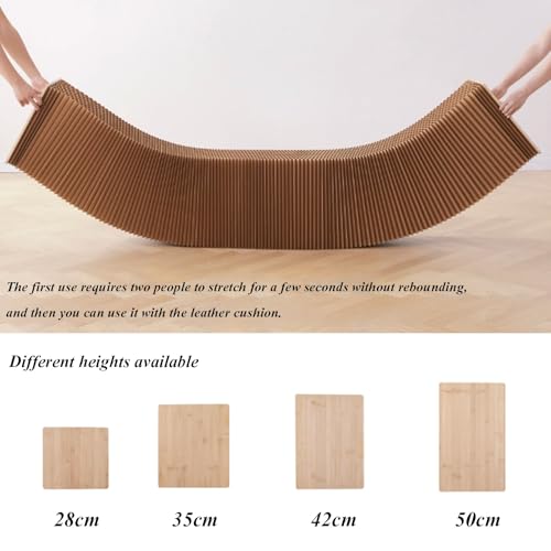 Paper Folding Telescopic Sofa, Light Paper Chair Organ Stool, Suitable for Living Room, Reception Room and Shopping Mall, Can Meet Your Various Needs, Brown