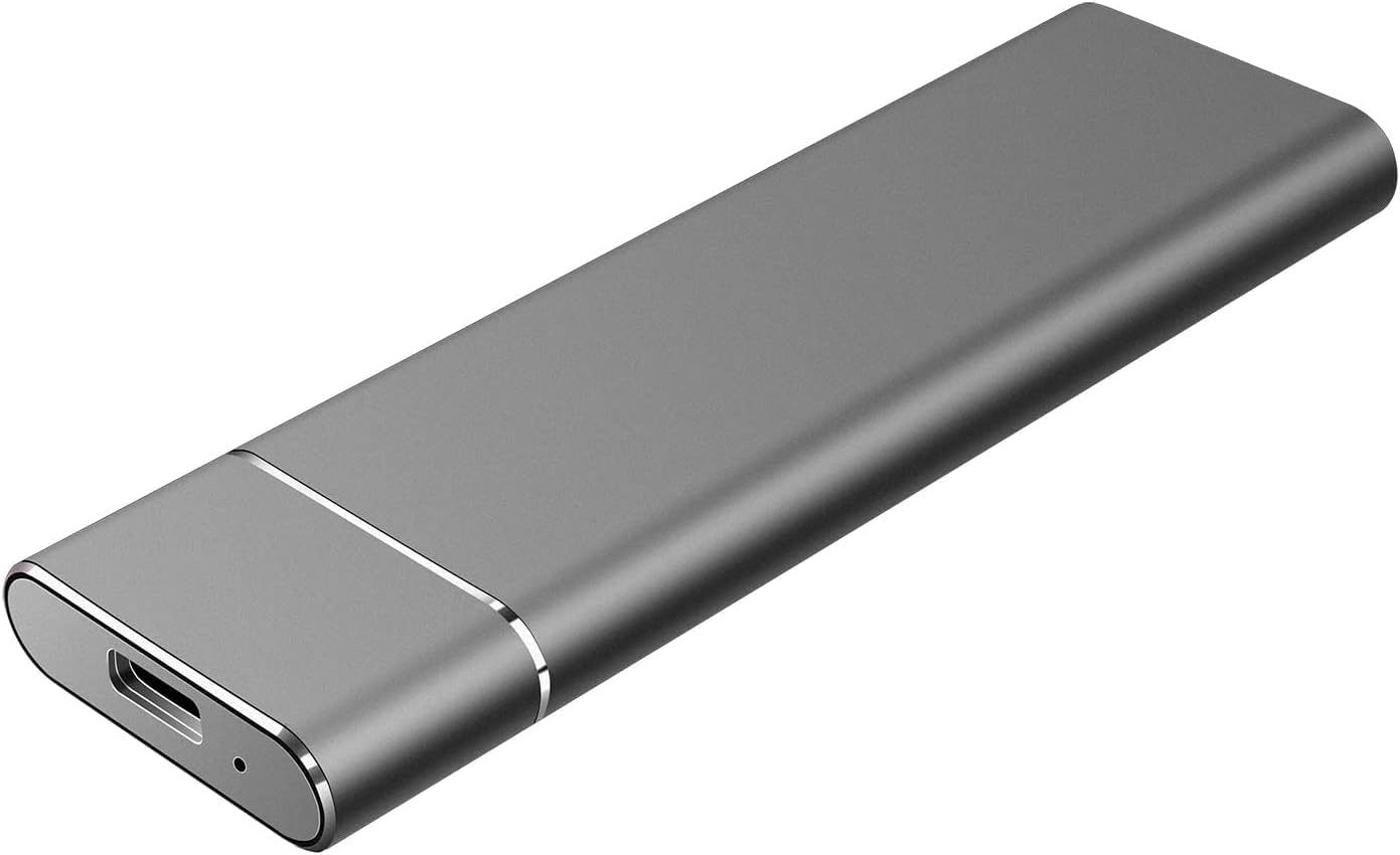 External Hard Disk 2TB Ultra Thin Hard Disk usb3 1 Portable Hard Disk Compatible with Laptop Desktop 2T - Black
