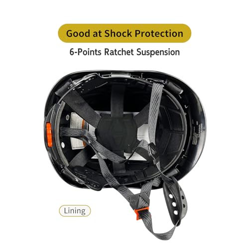 Forestry Chainsaw Tree Work Safety Helmet Vented Hard Hats w/Visor Bluetooth Ear Muffs Face Shield Outdoor Hardhats Vented ANSI Z89.1