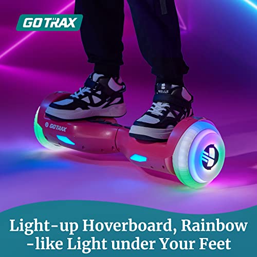 Gotrax Hoverboard with 6.5" LED Wheels & Headlight, Max 4/6 Miles Range, 6.2mph Power by Dual 200W/250W Motor, UL2272 Certified and 50.4Wh/93.6Wh Battery Self Balancing Scooters for 44-176lbs Kids