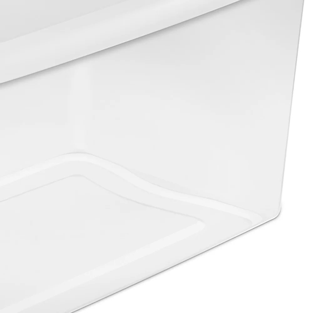 Sterilite 64 qt Clear/Red Latching Storage Box 13.5 in. H X 23.75 in. W X 16 in. D